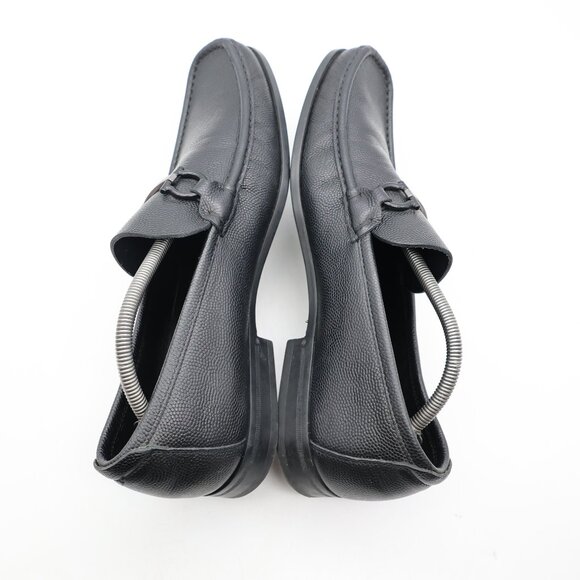 Salvatore Ferragamo Horse Bit Loafer Black Pebbled Leather Men's 12 D Slip On - Picture 6 of 10
